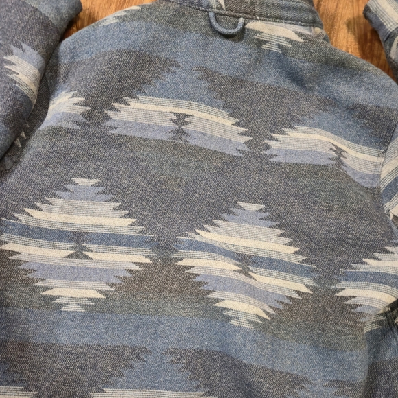 Jachs New York Men’s XXL Wool Blend Shirt Jacket Aztec Blue Lined Shacket - Picture 10 of 12